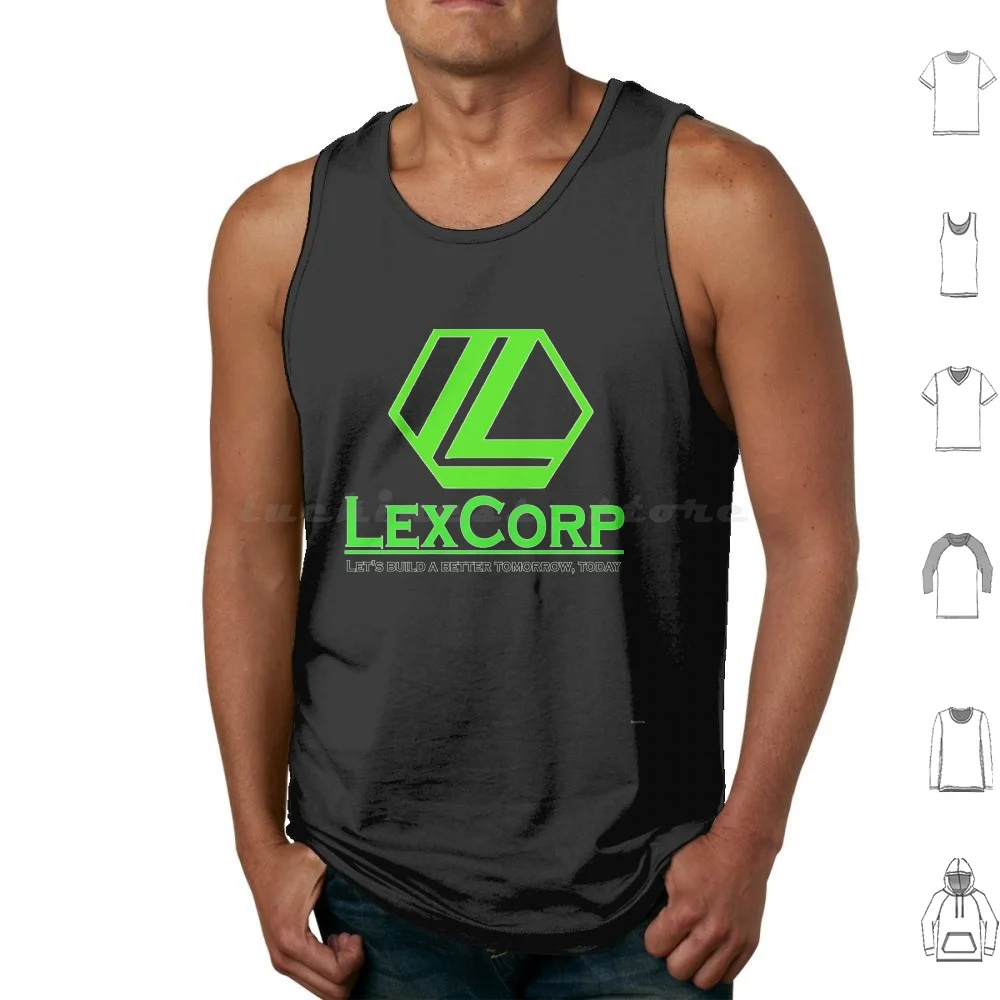 Lexcorp Logo Tank Tops Print Cotton Fans Lover Comic Comics Logo Company Slogan Lexcorp Lex Luthor Super Villain