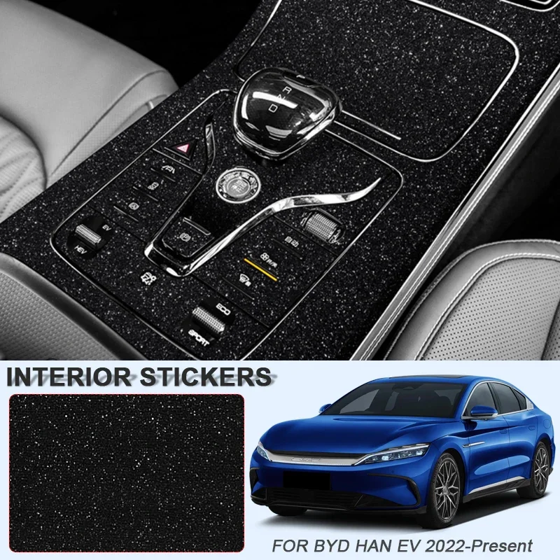 

Для BYD HAN EV 2024-настоящее время, левый руль, карбоновая внутренняя наклейка, подъемная оконная панель, наклейка, защитная пленка для внутренней двери, аксессуар