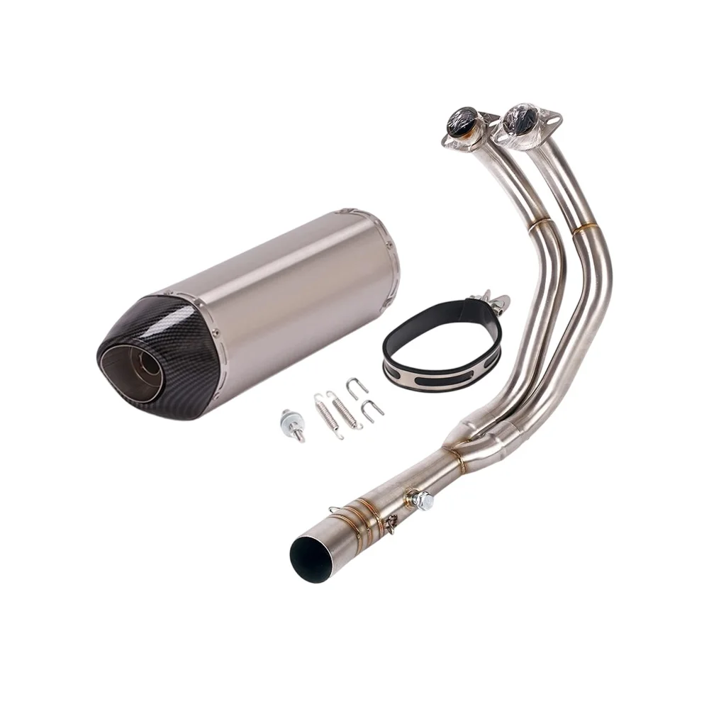 For Yamaha MT-07 FZ07 XSR700 FJ07 Full Exhaust System Front Pipe 470mm Mufflers Exhausts Pipes