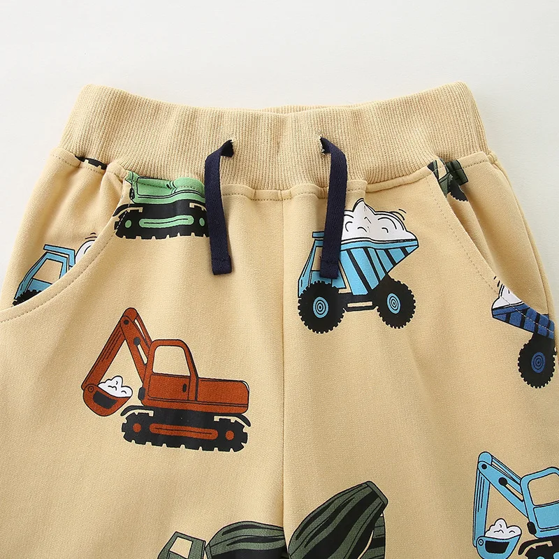 Toddler Boys 2Pcs Clothes Set 100% Cotton Tractor Embroidery Sweatshirt Engineering Print Jogger Pants Kids Casual Tracksuit 4