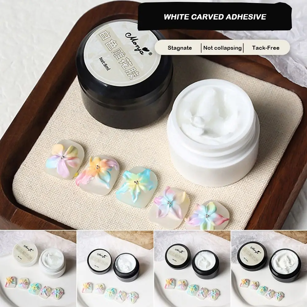 5/8/15ml DIY Manicure Gel No need Top Coat gel UV Drawing Gel Nail Plaster 3D Sand Texture Lacquer Varnish Painted Carved Glue
