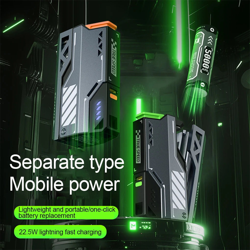 

Replaceable Battery Tactical Mech Magazine Charger Portable Fast Charge Compact Charger Separate Mobile Power Supply