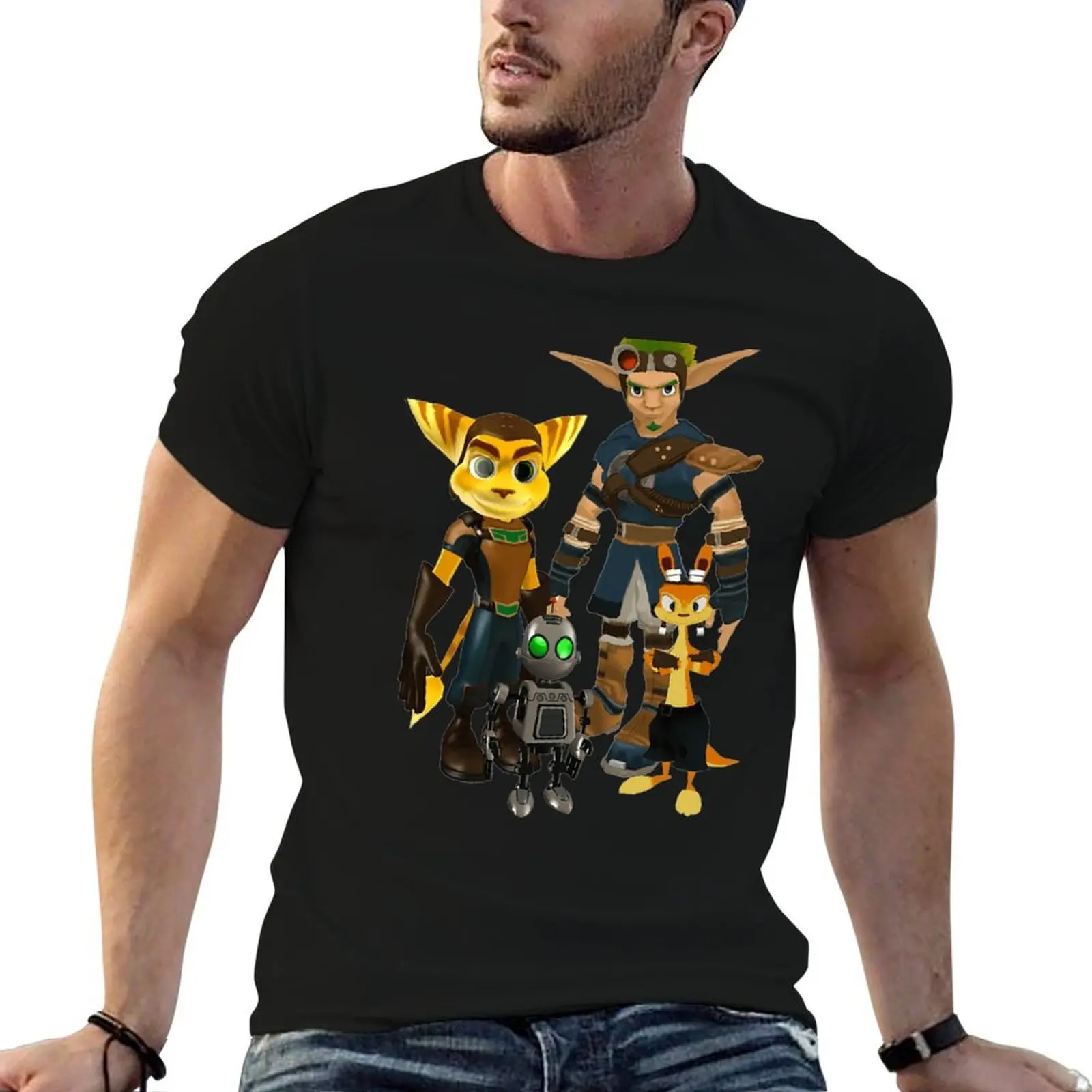 

jak 3 ratchet and clank T-Shirt mens graphic t shirts cotton tshirt 100% man tshirt T-shirt