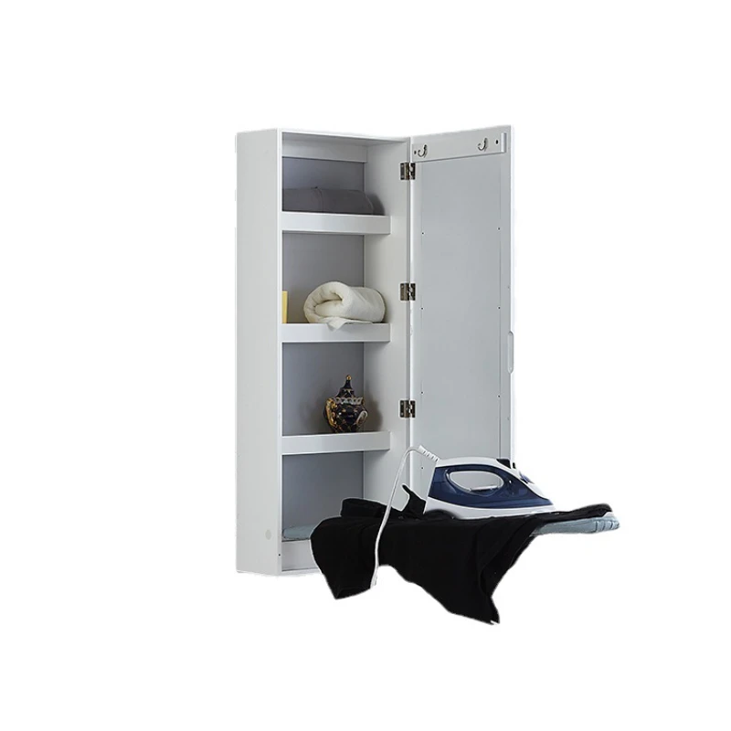 Multi-Functional Wall-Mounted Ironing Board Wall Mirror Cabinet Iron Board Folding Ironing Board Storage Cabinet