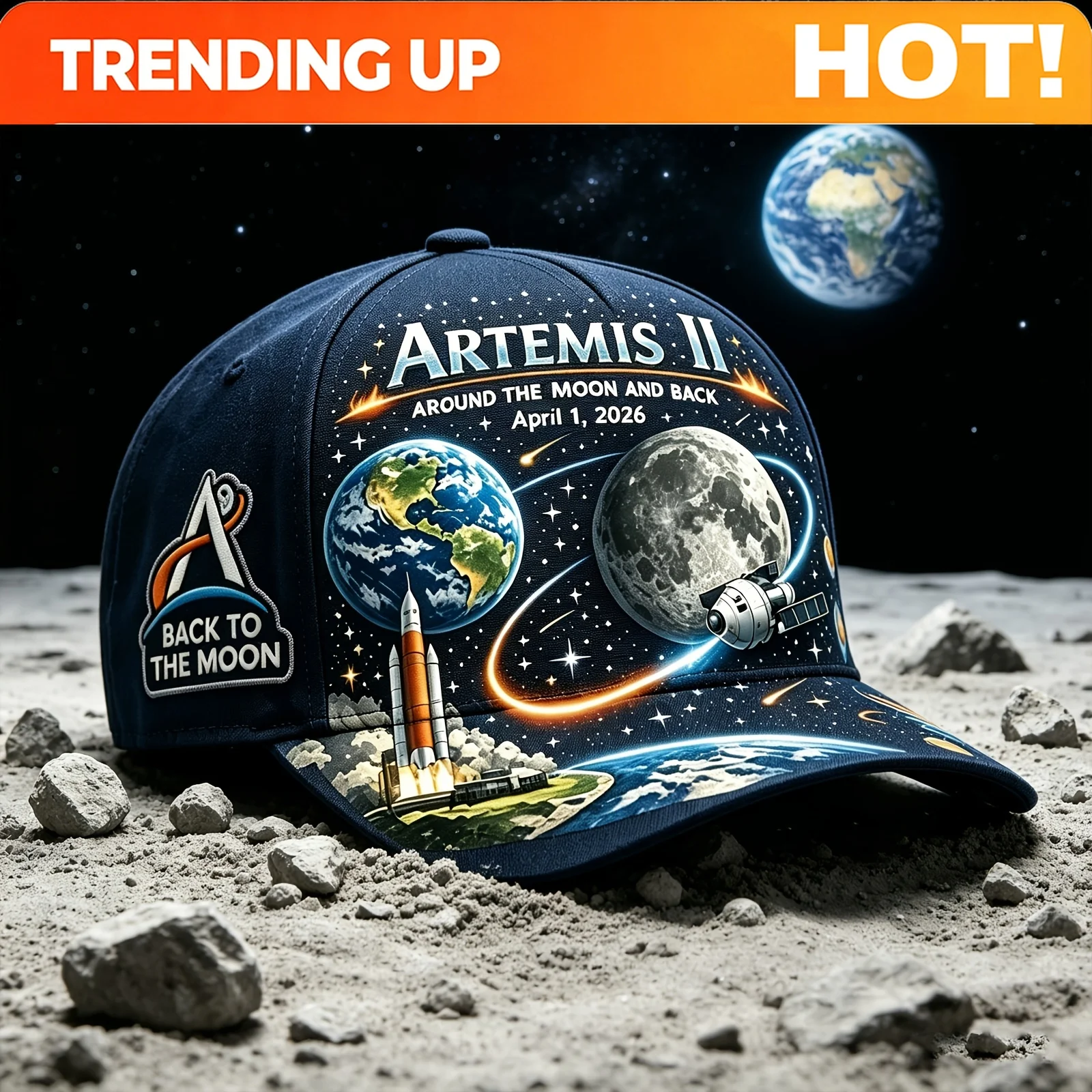 Four Great Astronauts Commemorative Hat Space Program Suitable for Independence Day Lightweight Buckle Closure Themed