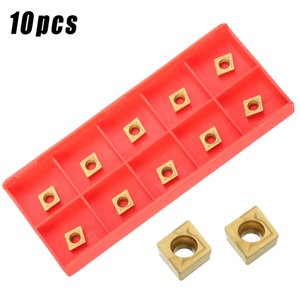 10pcs Lathe Turn Tool Holder Milling Carbide Inserts Blades CCMT 060204 /CCMT 21.51 US735 CNC Carbide Inserts Metalworking Tool