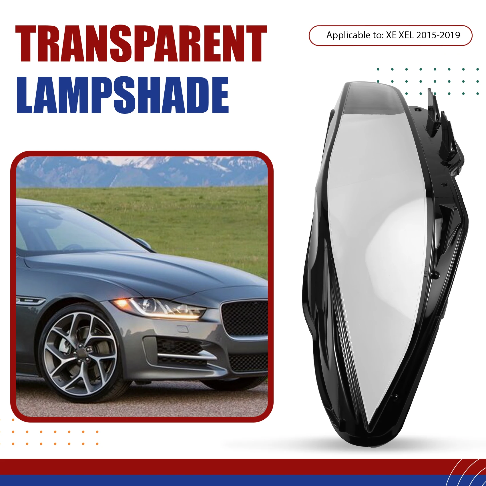 

Для Jaguar XE XEL 2015-2019 абажур для фар прозрачный абажур крышка фары
