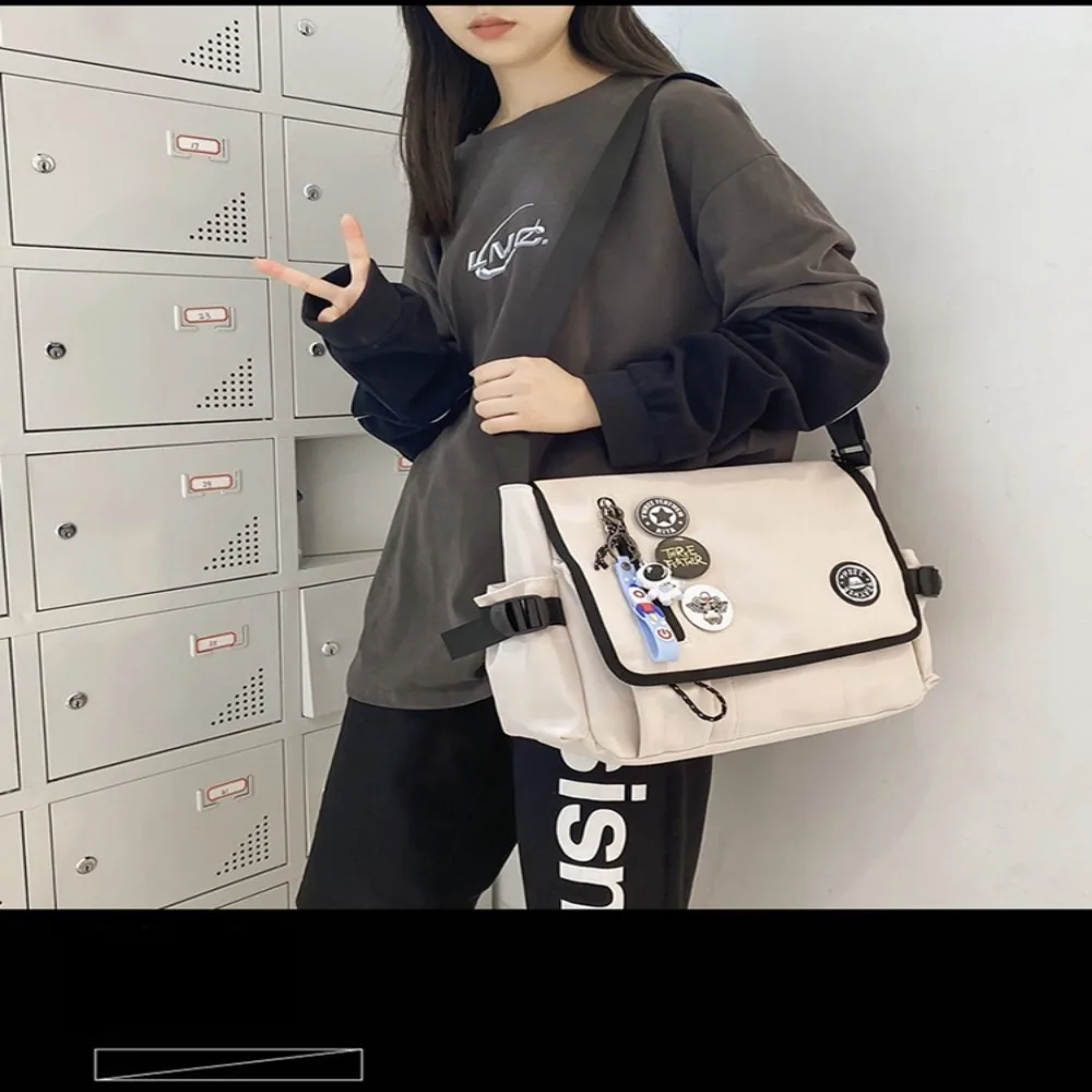 Korean Fashion Casual Big Bag Student School Bags for Teenage Girls Messenger Bag Shoulder Bag Crossbody Bags Women