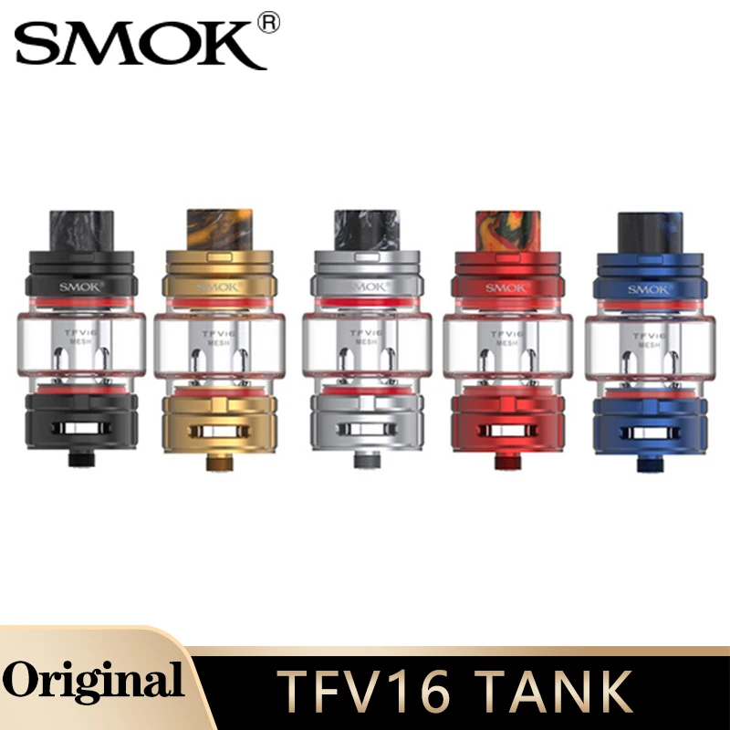 مراجعة شاملة لـ SMOK TFV16 Tank 9ml مع وحدة تبخير Mesh 0.17/0.12 أوم – تجربة حقيقية من مستخدم متمرس