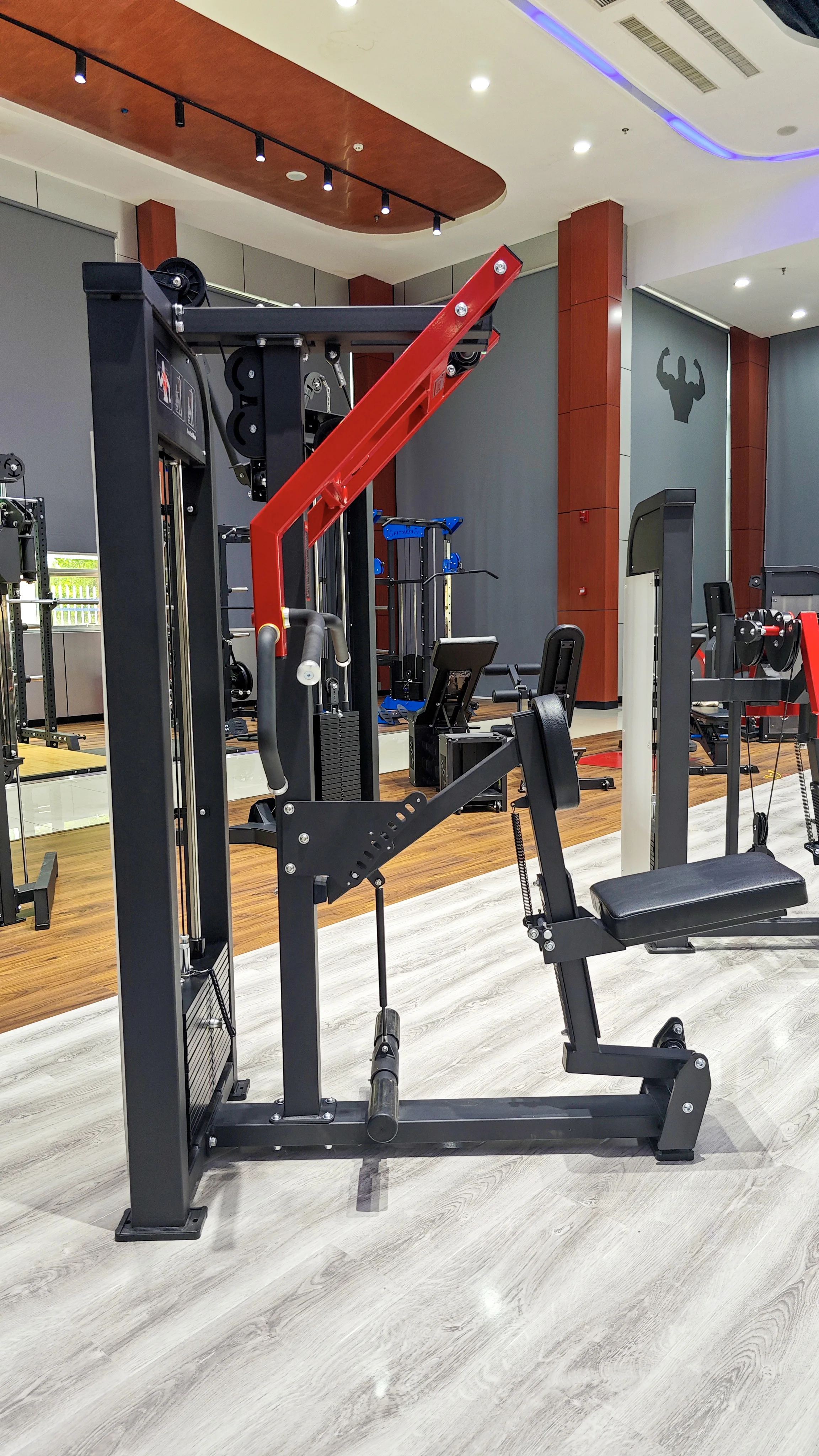 2024 NEW Commercial Gym Fitness Equipment Pull Back Pin Loaded Machine Double Pull Back Trainer Vertical Row