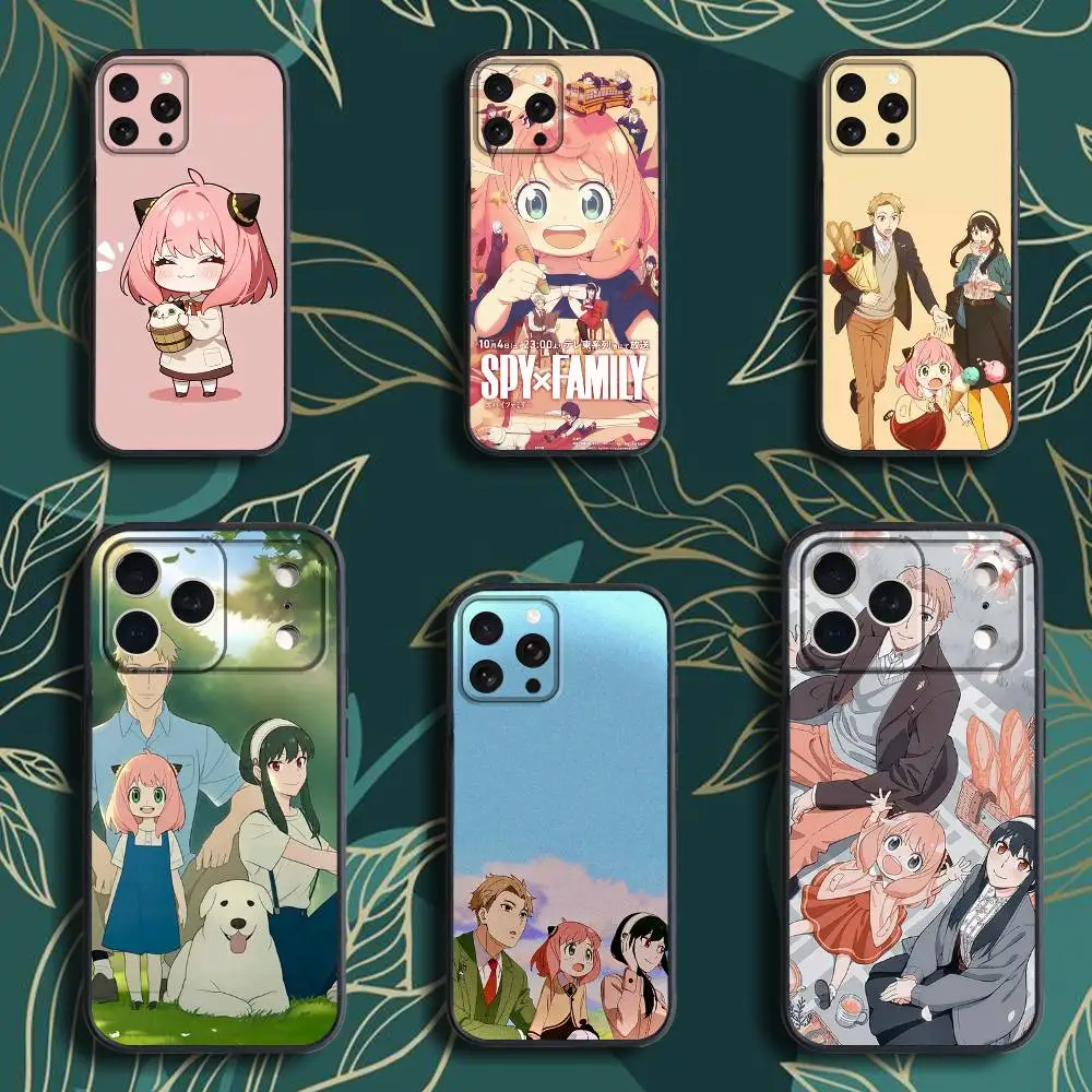 

Spy x F-Family Season 3 Phone Case For iPhone 17,16,15,14,13,12,Pro,Max,Plus,E,SE4,Air,Mini Black Soft Box