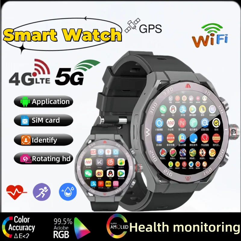 

Полностью сетевые умные часы VP900 5G, большая емкость 32 ГБ + 256 ГБ, SIM-карта, видеочас, оплата, распознавание лиц, WeChat, GPS