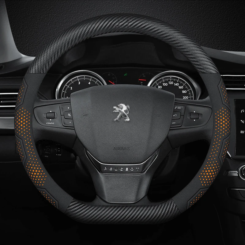 

Car Steering Wheel Cover For Peugeot GT-Line 106 107 206 207 208 301 307 308 406 407 408 508 607 2008 3008 4008 5008 RCZ Rifter