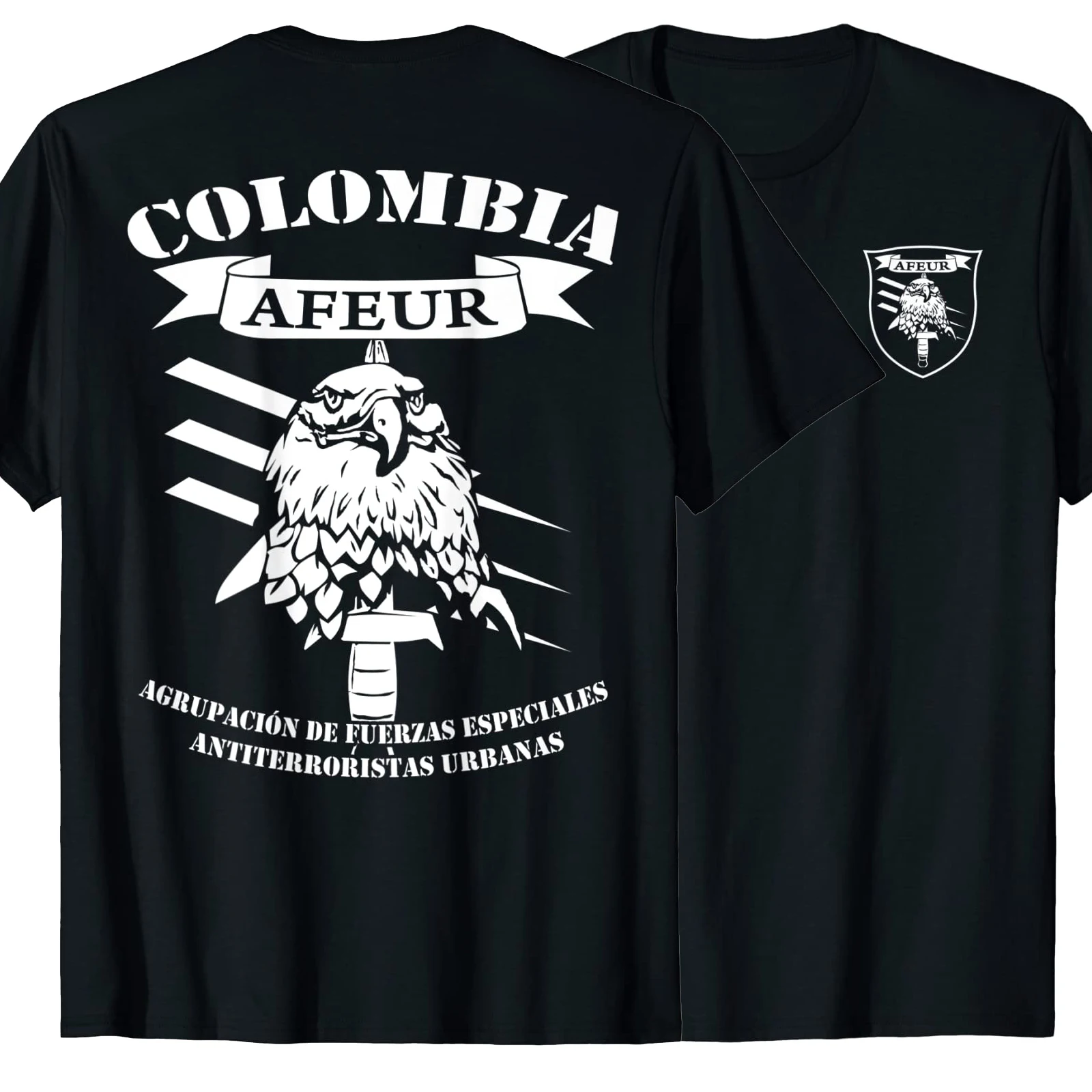 

Colombia Army Special Forces AFEUR T Shirt. Short Sleeve 100% Cotton Casual T-shirts Loose Top Size S-3XL