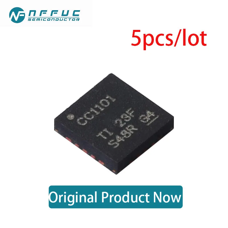 5pcs/lot  CC1101RGPT  QFN-20-EP(4x4)   Wireless Transceiver Chip SPI Interface Surface Mount Original Genuine In Stock