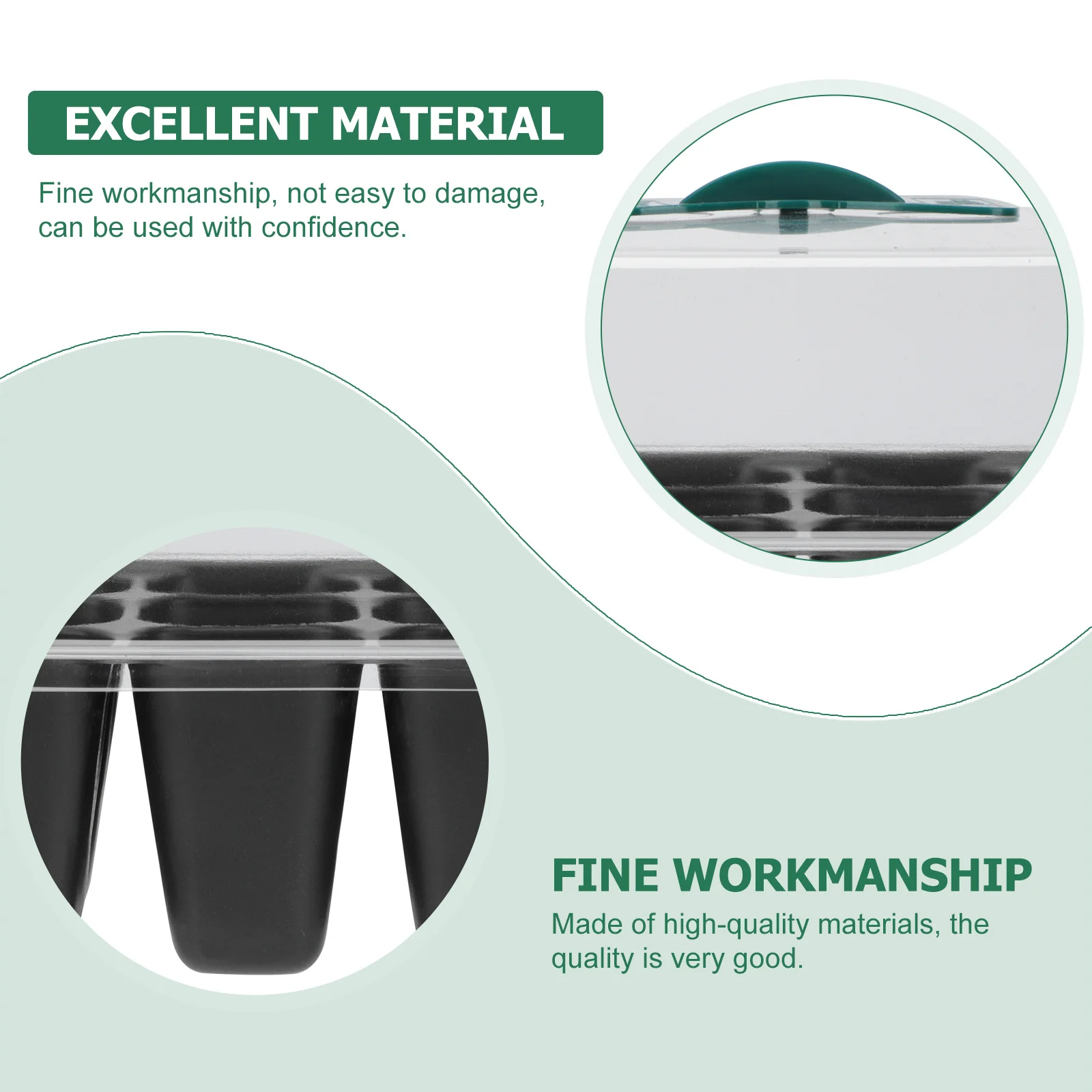 

3pcs Germination Box 12-Cell Plastic Starter Tray Garden Planting Tool Vegetable Nursery Pot Waterproof Corrosion Resistant