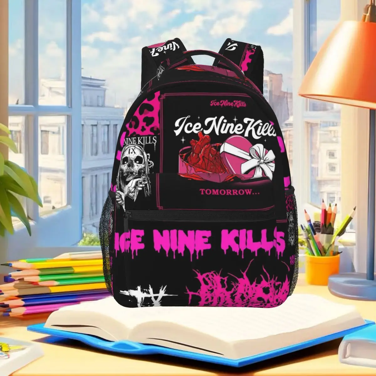 Band Ice Nine Kills Backpack Student Boys Girls BookBag Children School Bag Laptop Shoulder Bags for Men Women