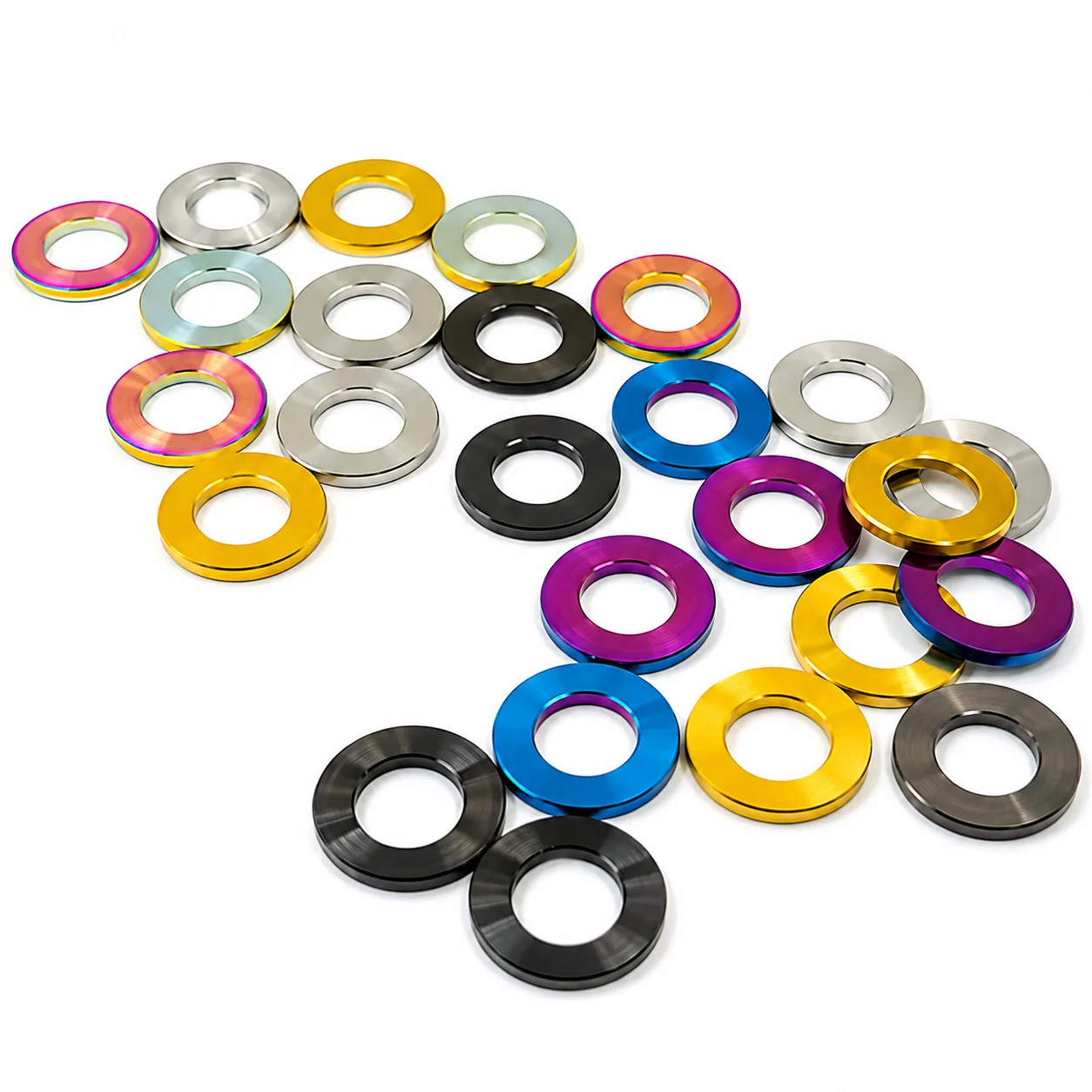 Titanium Washer M5 M6 M8 M10 Motorcycle Bicycle Modification Spacer CNC Colorful Flat Gasket Bike Dress Up Parts