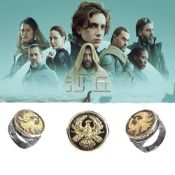 Movie Dune Ring Atreides Family Signet Ring Golden Eagle Rings for Male Fans Cosplay Jewelry Accessories Women Men Gifts