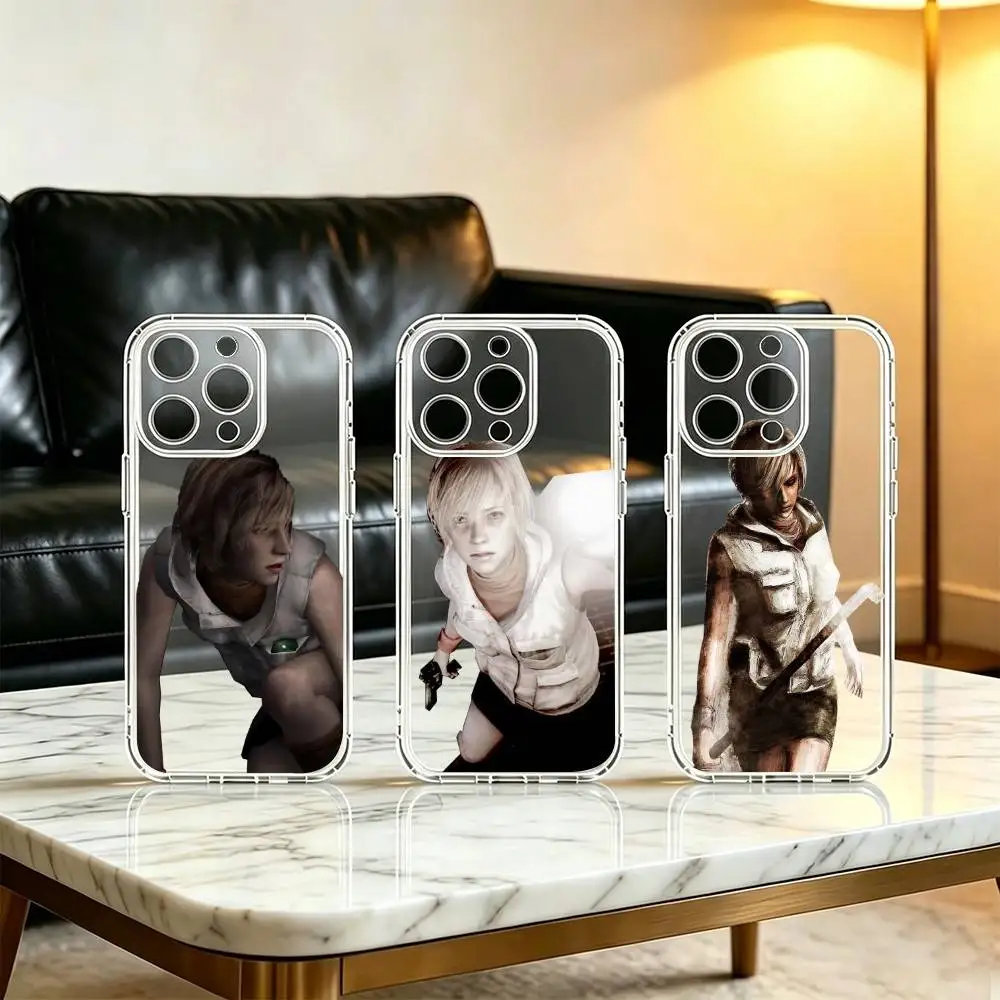 Silent-Hill-3-Heather-Mason Phone Case For iPhone 17 16 15 14 13 12 11 Mini Pro Max Plus Transparent Cover