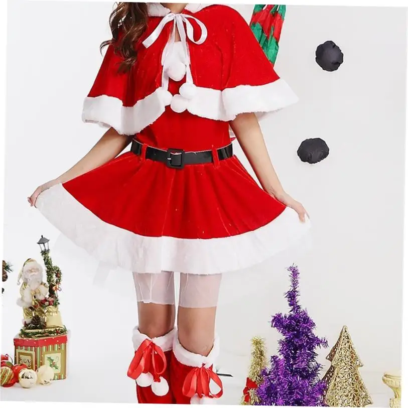 زي Cisas Fem loween Par orm S Claus ملابس نسائية تقليدية لأداء المسرح العرقي