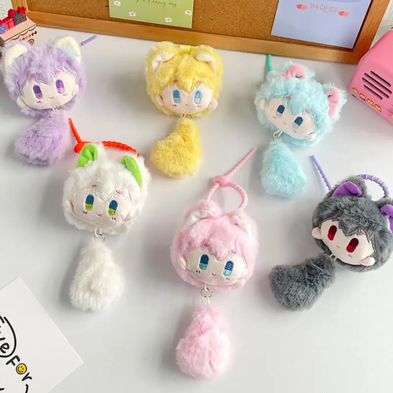 

Keychain Plushies 5.9in Plush Small Cartoon Squeaking Doll Pendant Key Chain Pendant Keychain Plushies Plush Toy For Boys Girls