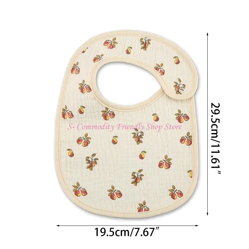 85AE Baby Cotton Bib 2pcs Infant Girls Boys Waterproof Appease Accessory Supplies for Home Bedroom Restaurant Eating Drooling