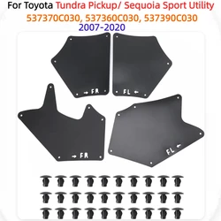 2007-2020 For Toyota Splash Guard Fender Liner Shields with Clips For Toyota Tundra Sequoia 537370C030 537360C030 53737-0C030