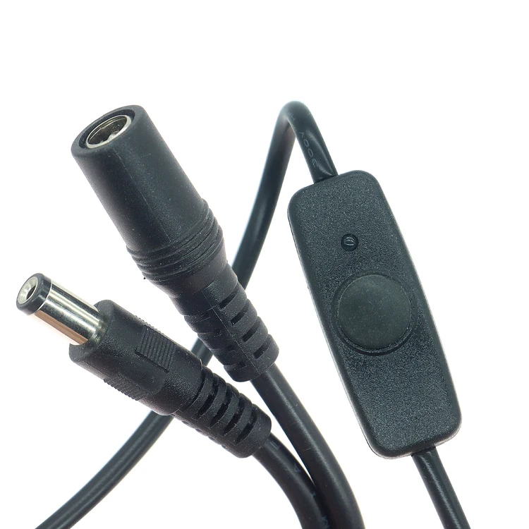 

2pcs Waterproof Male to Female 12V DC Jack 5.5x2.5mm 5.5x2.1mm 3.5x1.35mm on off Switch Power Cable for LED Strip Motorcycle