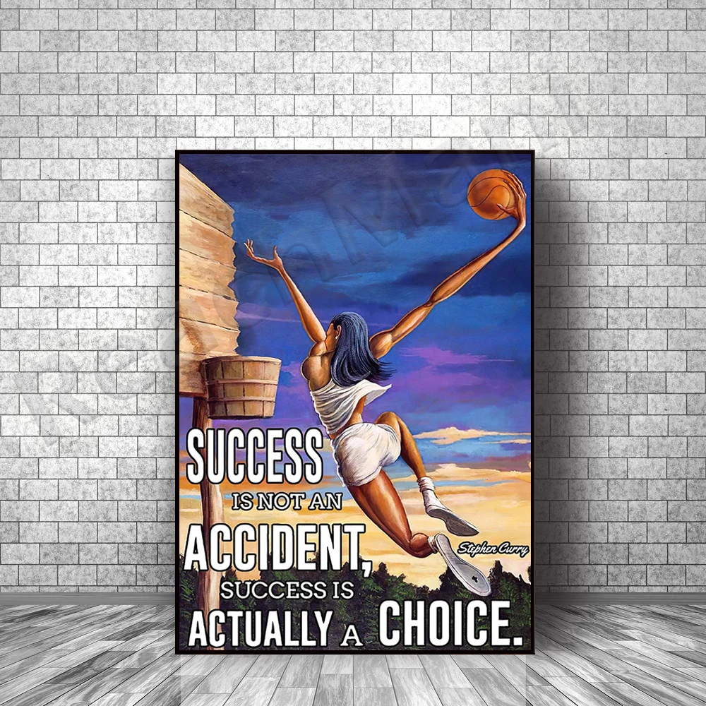 

Success is not accidental. Success is actually a choice, basketball posters, basketball wall art, gifts for basketball lovers