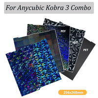 For Kobra 3 Build Plate Kobra 3 Pei Sheel 256x268mm For Anycubic Kobra 3 Combo PET Spring Steel Sheet PEO Double Sided Heatbed