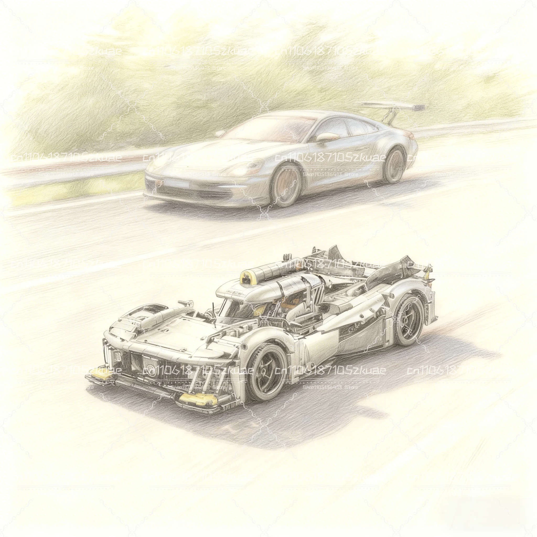 

1775 шт., модель гоночного спортивного автомобиля, строительный блок, механический скоростной автомобиль, суперкар, кирпичные игрушки, подарки для детей и взрослых