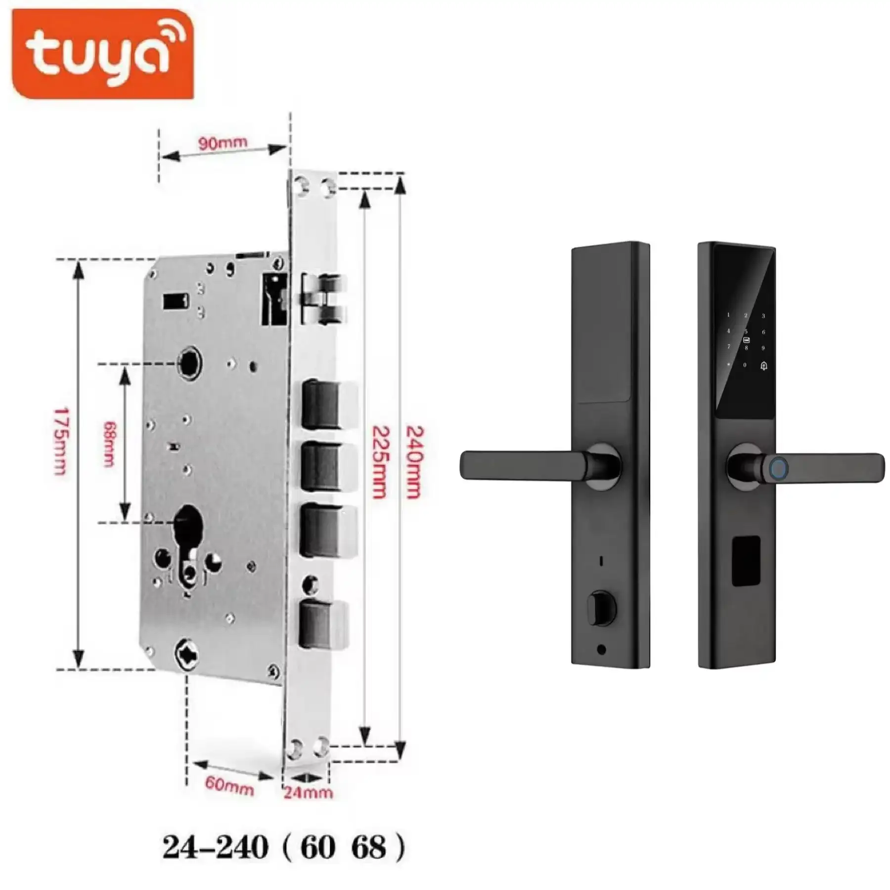 New automatic electronic fingerprint lock WIFI smart lock 3D facial recognition digital door lock with camera