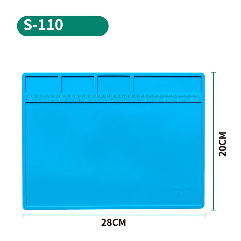Electronic Repair Pad Motherboard Thickened Magnetic Anti-static ESD Soldering Silicone Mat Temperature Resistant Repair Tool