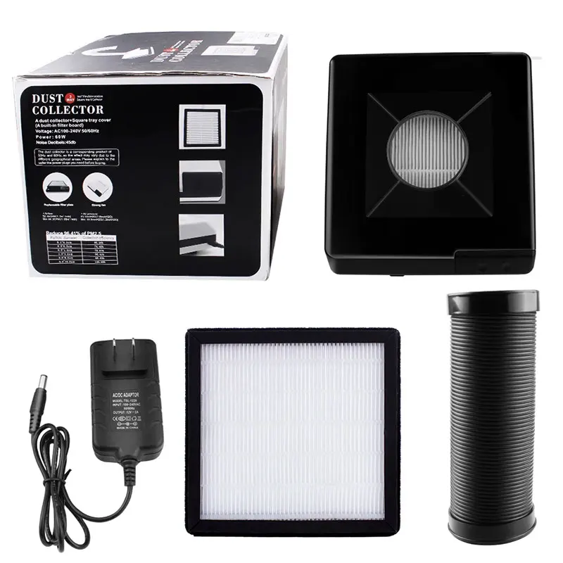 60W Soldering Iron Fume Extractor with LED Light  ESD Carbon Filter Sponge Smoking Instrument for Electronic Component Repair