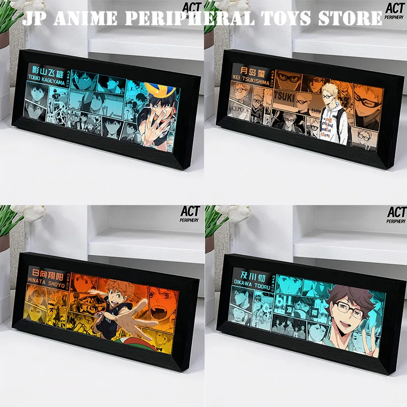 

Фигурка Oikawa Tooru Tobio Kageyama, рамка в стиле комиксов, креативная фигурка аниме haikyuu, украшение для рабочего стола, вентилятор, подарок на день рождения