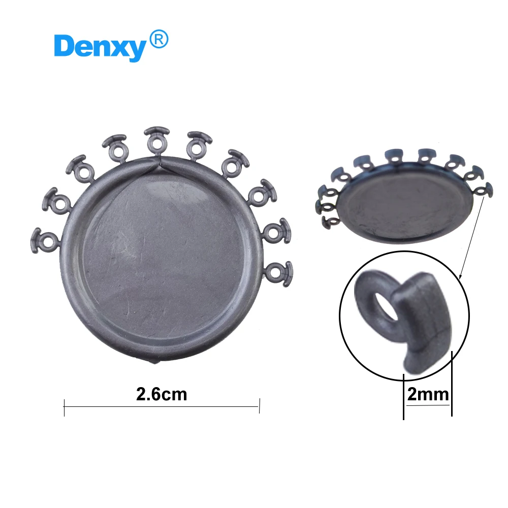 DENXY 100 Stück Dental Elastomer-Ligaturen, orthodontische elastische Gummibänder, O-Ringe mit Pufferpolster zur Verwendung mit Keramikbrackets. – Detail 4