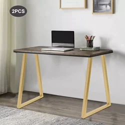 28 inch Pair Trapezoid Metal Table Legs Furniture Legs Gold Office Table Legs Dining Table Legs