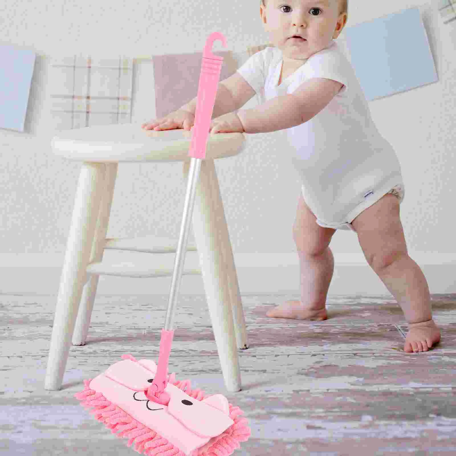 Children's Mop Broom Simulation Cleaning Tools Pretend Play Toys Mini Kids Housekeeping Plastic Toddler Educational