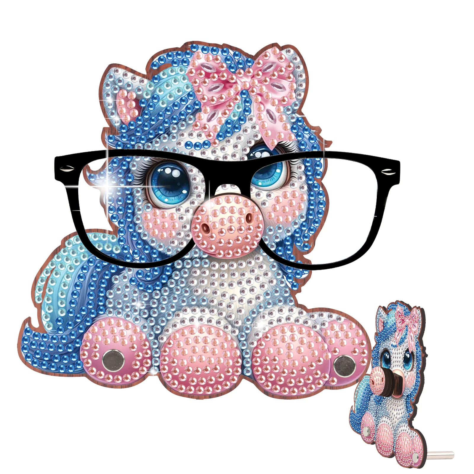 Diamond Diamond Painting Eyeglass Frame Ornament Kits,Blue horse Diamond Art Special Shaped Eyeglass Frame Ornament Decor Crafts Gift - Aliexpress Deal