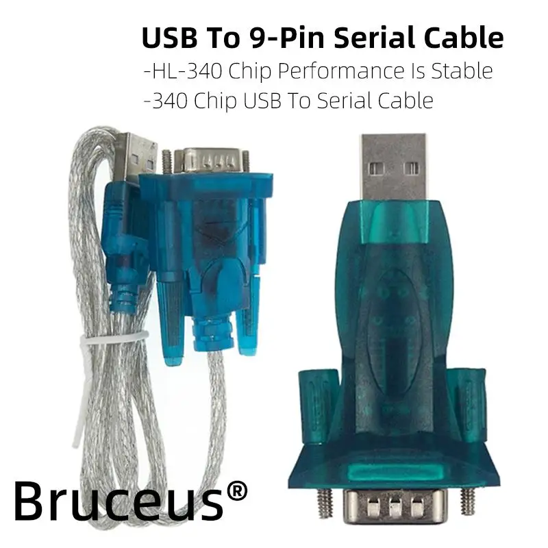 

9-Pin HL-340 USB to RS232 COM Serial Port PDA DB9 Cable Adapter Support Windows PC
