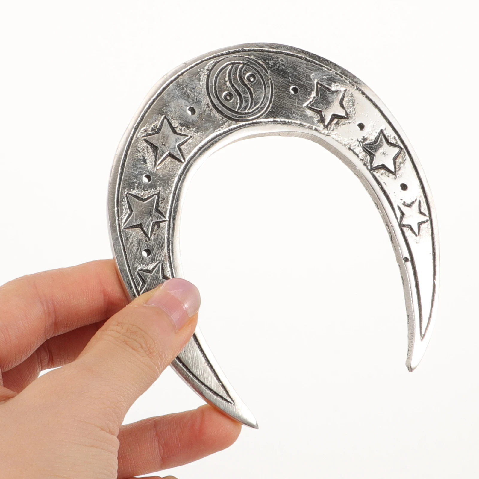 

Moon Incense Holder Metal Aluminum Alloy Decorative Incense Stick Burner Comfortable Atmosphere Decoration
