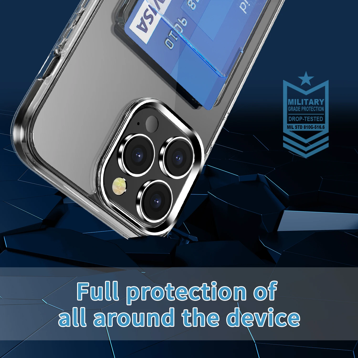 หรูหราโปร่งใสกระเป๋าสตางค์สําหรับiPhone 15 14 Plus 13 12 11 Pro Max XRกันกระแทกอะคริลิคใสฝาครอบ