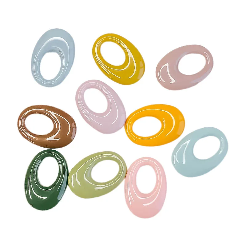 

Acrylic Oval Shape Pendant Accessories Ear Drop Mixed Colors Necklace Charms Wholesale Jewelry Making Finding Diy Material 10pcs