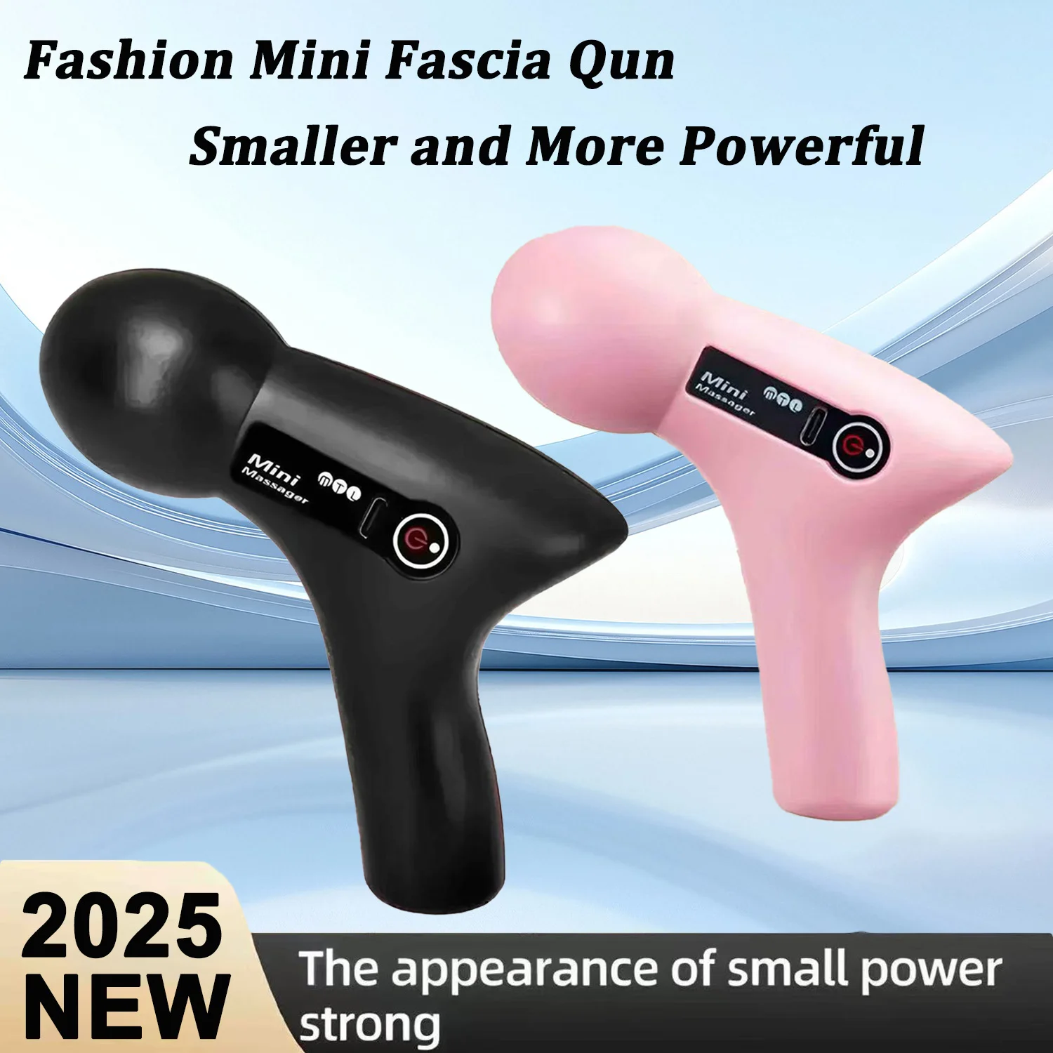

2025 HOT Mini Massage Gun USB Portable Muscle Relaxation Vibrating Fitness Equipment for Neck Back Shoulder Pain Relief