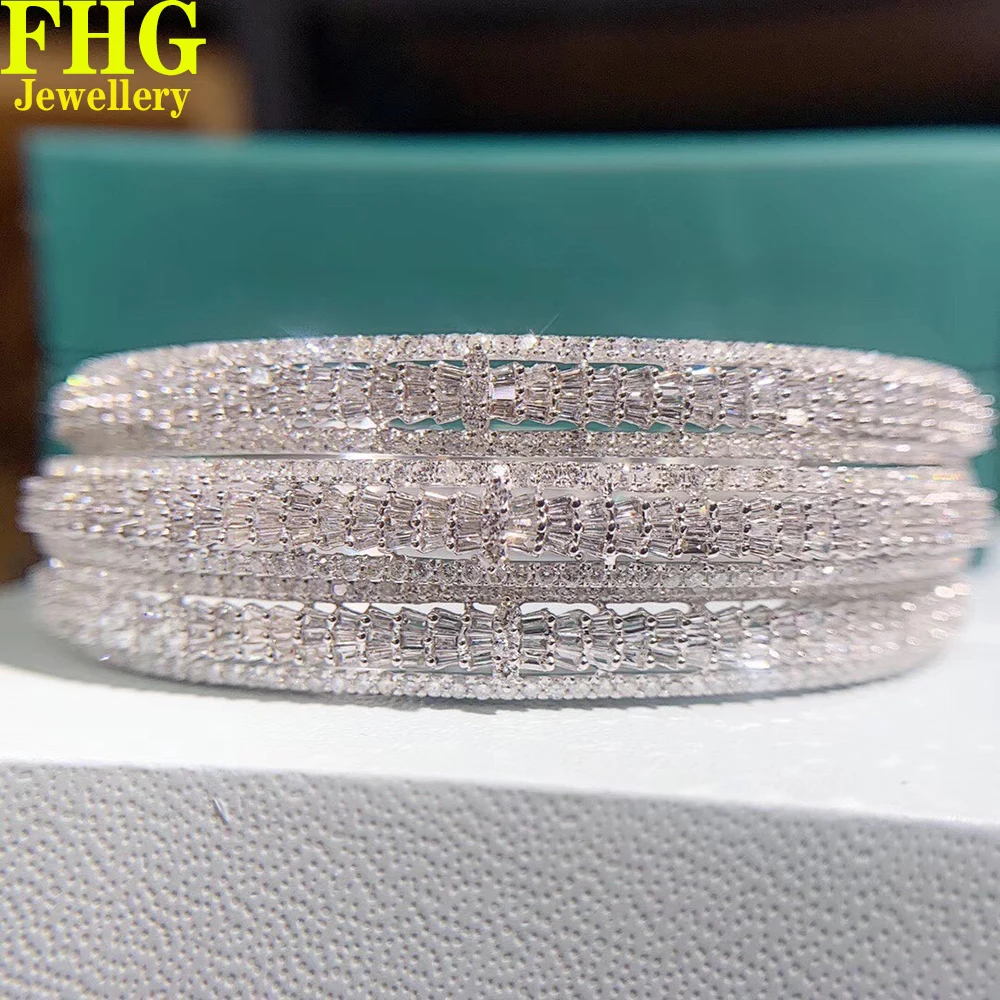 

18K Au750 White Gold Bracelet 1.5Carat Nature Diamond Bracelet Wedding Party Engagement Anniversary