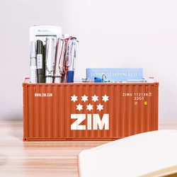 Customizable Creative Mini Ship Container Model 20 Feet Cargo Container Pencil Holder Office Essential Stationery Storage Box