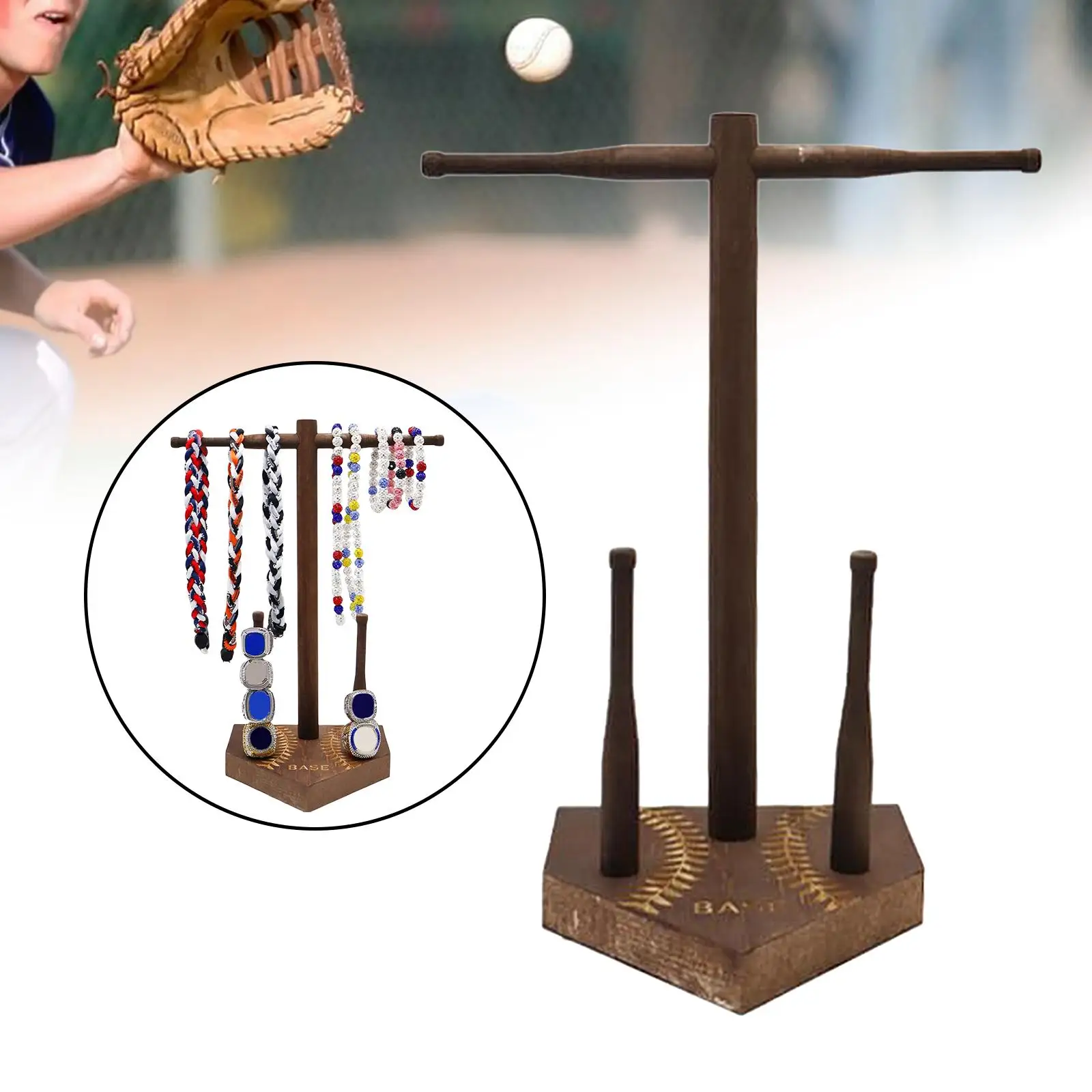 

Sports Ring Holder Necklace Organizer for Collections Basketball Enthusiasts