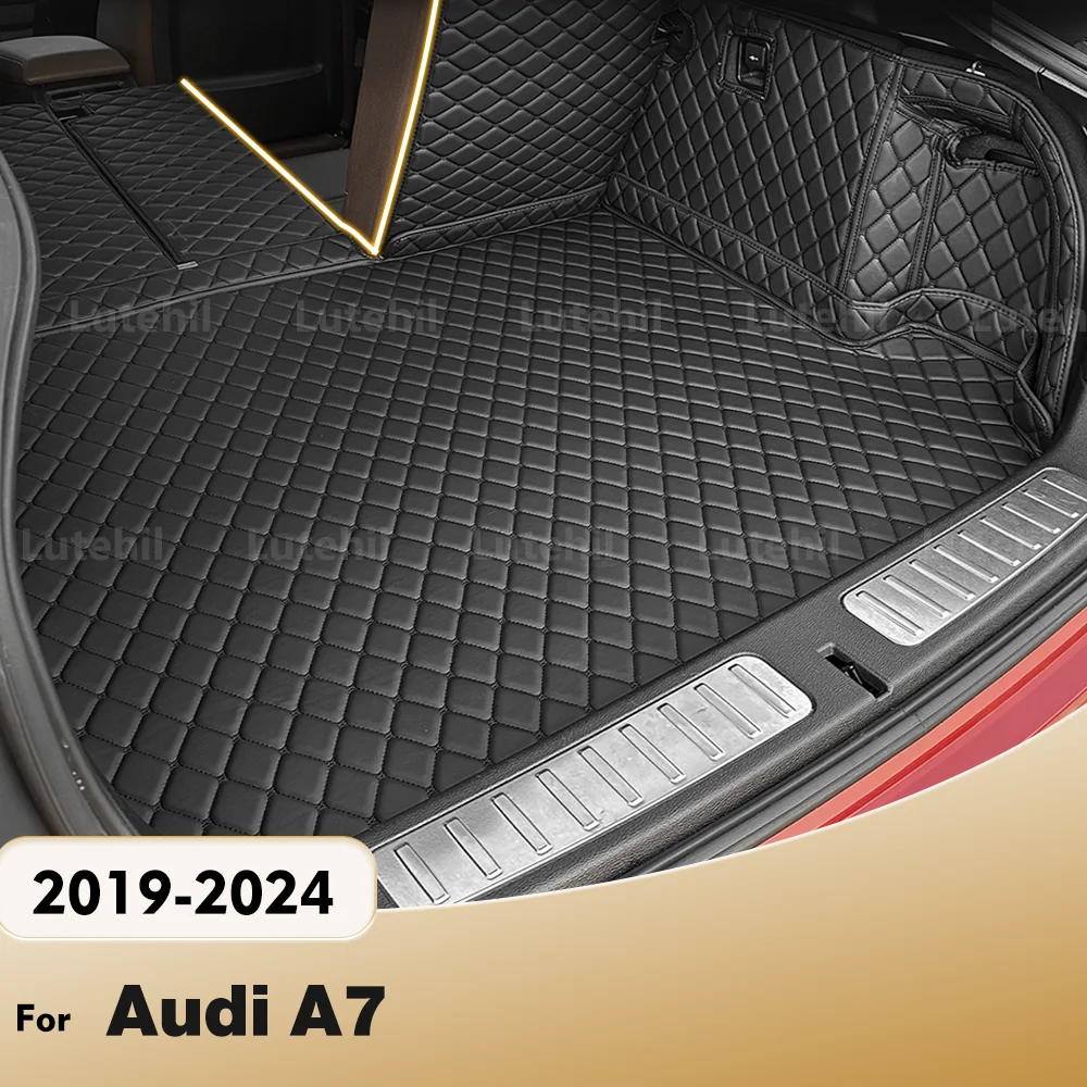 

LUTEHIL Car Trunk Mat For Audi A7 2019 2020 2021 2022 2023 2024 Rear Cargo Cover Carpet Pad Tail Boot Liner
