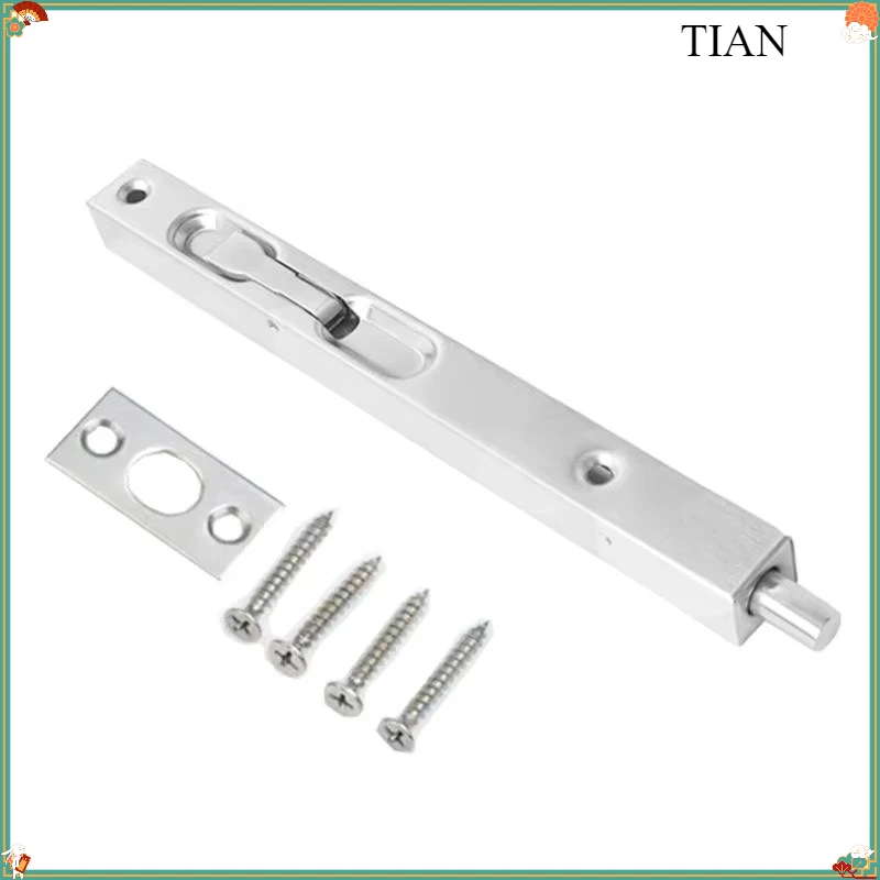 Stainless Steel Cabinet Door Bolt Sliding Lock System For French Doors 7Inch Length Flush Bolt French Door Lock